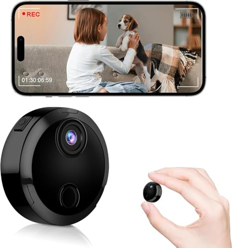 YiYunTE Mini Spy Camera, Small Indoor Camera, 1080p HD Wireless Micro Pet Hidden Cameras With Motion Detection/Night Vision/Sd Storage, Tiny Wifi Home Security Cameras Indoor for Phone Nanny Baby