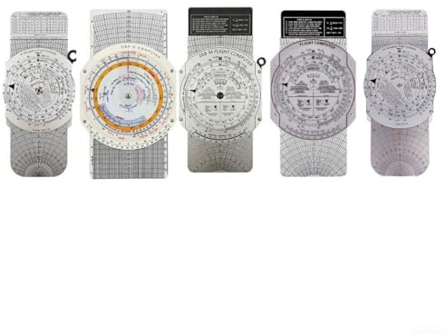E6B Flugcomputer Luftfahrt Rechenschieber und Plotterlineal für Pilotentraining mit manuellem Navigationsrechner für Flugplanung, Windkorrektur (E6B)