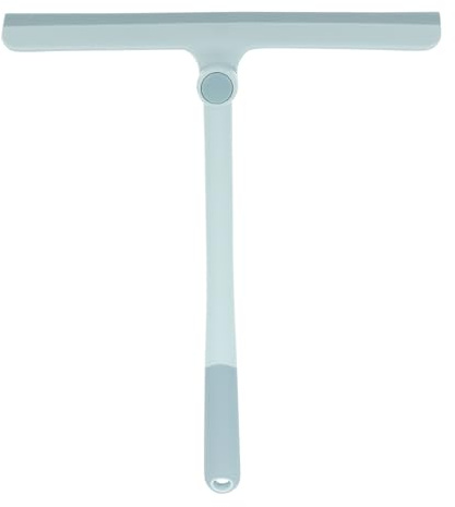 NOLITOY 360° Rotatable T-Shape Window Squeegee Water Removal Tool Blue Glass Cleaner for Shower Doors Windscreen Wiper Household Cleaning