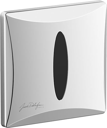 Jacob Delafon E39199-CP - Placa de control para orinal (sin contacto por infrarrojos, enjuague automático, caza ajustable, conexión a la red o pilas, 12,7 x 12,7 x 1,77 cm, acabado cromado)