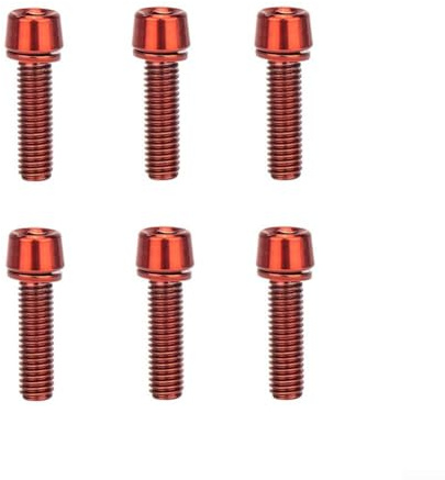 Bulloni per manubrio M5 x 18 mm, placcati in acciaio inossidabile, viti per manubrio per strada, per fissaggio bici, antiruggine, 6 pezzi, viola (B)