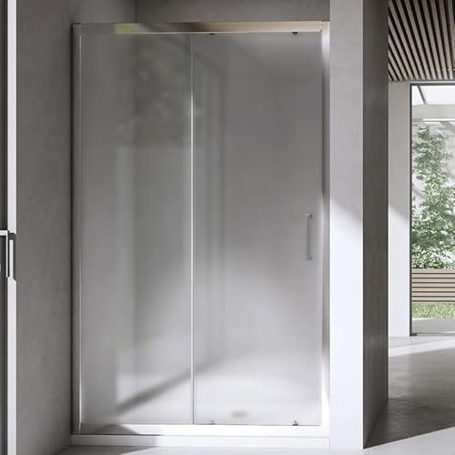 Yellowshop - EXTRA Porta doccia per nicchia ante scorrevoli in vetro temperato 6mm trasparente o opaco misure cm 110 130 180 (cm 110 (1 anta) Opaco)