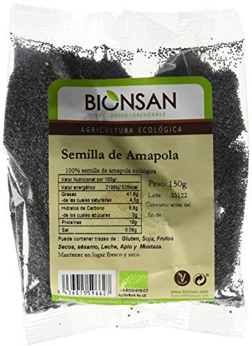 Bionsan Semillas de Amapola 4131801, 6 Bolsas 150 G, 900 Gramos