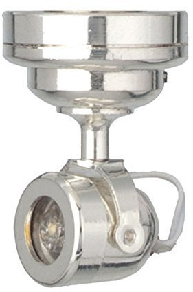 Melody Jane Puppenhaus Chrom Spot Licht modern 1:12 LED Batterie Beleuchtung