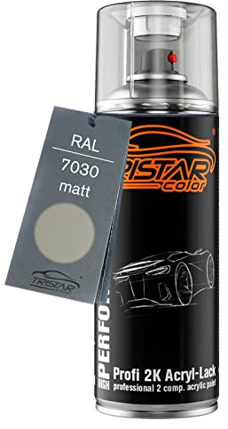 TRISTARcolor RAL 7030 Steingrau matt 2K-Acryl-Lack Spraydose | Sprühdose 400 ml, schnelltrocknend