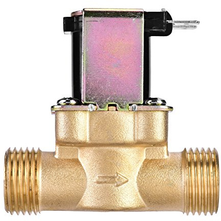 Válvulas de solenoide, MAGT solenoide de 1/2 24v, 1/2DC 24V Válvula magnética solenoide eléctrica de latón Normalmente Cerrada Racores Válvulas para Control de Agua