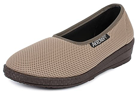 Aerosoft Stretch Ballerina, bredd G-H, även för Hallux valgus, tillverkad i Tyskland, BEIgE, 40.5 EU