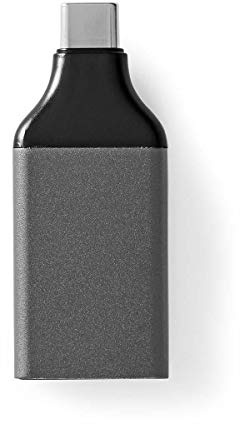 USB Adapter | USB 3.2 Gen 1 | USB-CT Male | DisplayPort Female | Nickel Plated | Black/Grey | Envelope