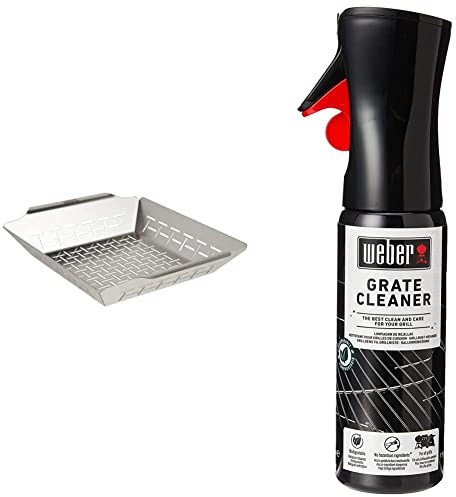 Weber 6434 Grillkorb aus Edelstahl, 30x35 cm, für Q-300/-3000-Serie und größere Gasgrills sowie die meisten Holzkohlegrills