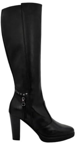 Nero Giardini Scarpe Stivali in Pelle Donna Inverno I411730D 100 con Tacco Nero (36)