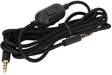Ersatz Audio Aux Kabel für G Pro, G Pro X, G433, G233 Gaming Headset, Kabel Aux Kabel Ersatz mit Inline Stummschaltung, Lautstärkeregler, 6,6 Fuß(Schwarz)