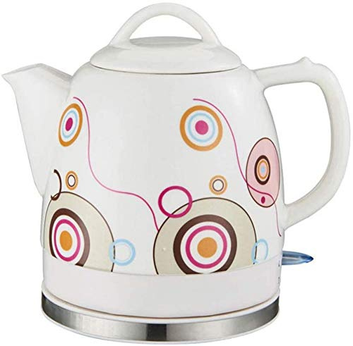 Hokcus Eleactric - Teiera in ceramica senza fili, 1,2 l, con base rimovibile, protezione contro l'ebollizione a secco, 1200 W