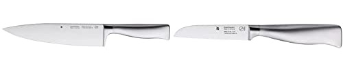 WMF Grand Gourmet Kochmesser 33,5 cm, Klinge 20 cm & Grand Gourmet Gemüsemesser 19 cm, Made in Germany, Messer geschmiedet, Performance Cut, Spezialklingenstahl, Klinge 9 cm