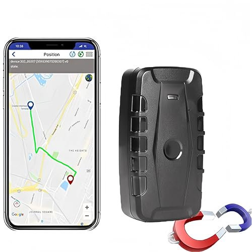 TKMARS 4G GPS Tracker Auto Ohne ABO GPS Tracker Auto 240 Tage Standby, Starke Magnetische WasserbestäNdigkeit, Mit Kostenlosen Apps,20000mah
