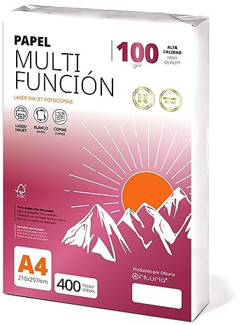 Foglio A4 100 g 400 fogli, carta multiuso per stampante, fogli per stampanti laser e ad iniezione, fotocopiatrice, per uso ufficio, materiale scolastico, confezione di - Ofituria (100 g, 400 h)