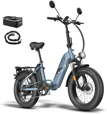 Fafrees FF20 Polar Ebike Klapprad Elektrofahrräder 20 * 4.0 Zoll, e Bike Doppelbatterie 12Ah*2 Fatbike, E-Fahrrad Reichweite bis zu 150km, Mountain e-Bike Herren Damen