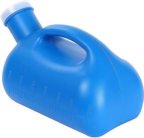 ASIORI Pinkelbehälter für Männer, 3000 ml großes männliches Urinal, tragbares Herren-Töpfchen-PIPI-Flaschensammler, Reisetoilette (Farbe: Gold) (Farbe: Gold) (Color : Beige)