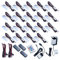 HLT LED 19er Set Glasbodenbeleuchtung, Vitrinenbeleuchtung, Glaskantenbeleuchtung Clip RGB Farbwechsel, Schrankbeleuchtung, Möbelbeleuchtung für Vitrine und Regalboden