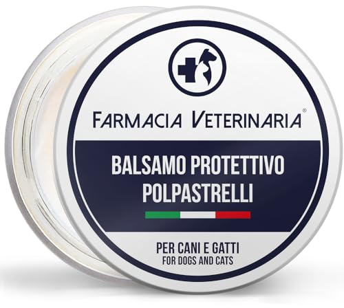 Farmacia Veterinaria Crema Polpastrelli Cane Protettiva per Il Caldo - Balsamo Zampe e Naso, Protezione da Asfalto, Neve e Secchezza, Ideale per Cani e Gatti - 50ml