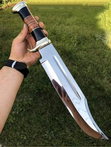 Hunting Bowie KnivesKnife Full Tang, 18 Inches Razor Sharp, Handmade Unique Gift for Man, Camping Outdoor (Survival Knife)