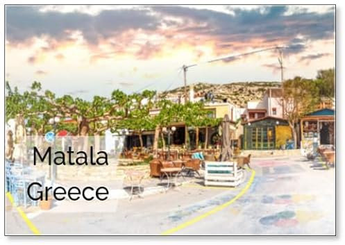 Kühlschrankmagnet Matala Insel Kreta Griechenland Design 4