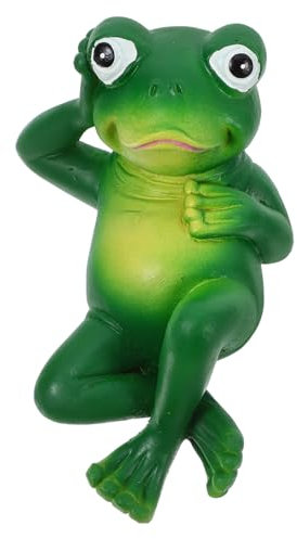 Milisten Frosch Statue Garten Kleine Tierfigur Aus Harz Wetterfestes Frosch Dekor Für Outdoor Und Indoor Gartenfigur
