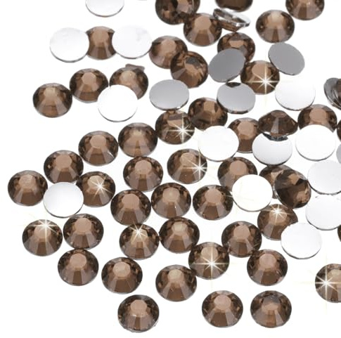 sourcing map 16000 unidades de diamantes de imitación de resina marrón oscuro SS16 de 4 mm sin termoadhesivos para manualidades, diseño, vasos, ropa, maquillaje, arte de uñas