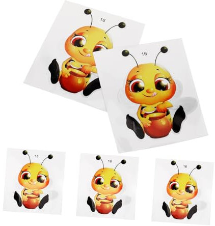 DOITOOL 5blätter Niedliche Bienen-sticker Für Laptop Wasserflasche Und Koffer Dekorative Aufkleber Für Scrapbooking Notizbücher Und Bastelprojekte