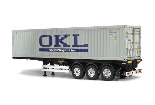 Tamiya 56377 1:14 RC 40ft Container 3A Auflieger OKL - Bausatz zum Zusammenbauen, RC Truck, fernsteuerbarer, Lastwagen, LKW, Konstruktionsspielzeug, Modellbau, Basteln