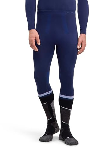 FALKE herr Baselayer-byxor varm 3/4 M Ti funktionsmaterial snabbtorkande 1 styck, blå Space Blue 6116 trend, S