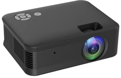 KKENZA Proyector A30 Mini, portátil, 3D, Cine en casa, WiFi, sincronización, Smartphone, 1080P, 4K, proyector de vídeo, Cine LED, Smart TV(Black SMV,US Plug)