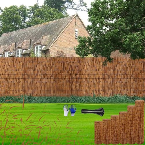 Generisch Balkon Sichtschutz 50cm-180cm Schilfmatten Bambus Sichtschutz Zaun Langlebiger Witterungsbeständiger Sichtschutzzaun(120x150cm)