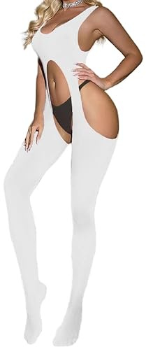 CZSABXY Womens Fishnet Bodysuit Lingerie Rave Outfits For Women One Piece Jumpsuit Mesh Bodystocking Underwear