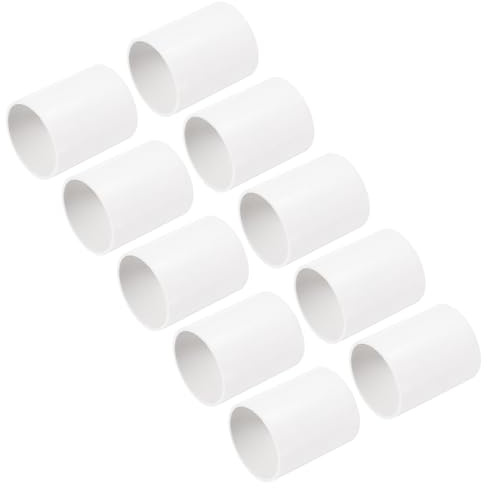 QUARKZMAN 10Pcs Tuyau PVC Raccord Conduit PVC Couplage Droit Accessoires Efficacité 40 mm Coupleur De Terminaison Connecteurs Pour Tuyau Domestique Conduit Électrique Blanc