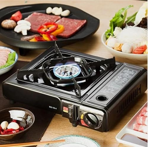 Portable Camping Stove Butane Gas Outdoor Cooker Stove Single Burner BBQ Cooking (Stove Only)
