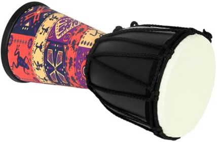 Supvox Afrikanische Djembe Handtrommel für Kinder 4 Zoll Klein Leichtes Schlaginstrument aus Sicherem Material Djembe Trommel für Anfänger und Musikspiele