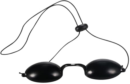ERINGOGO Maschera Protettiva per Occhi Nera Ergonomica con Protezione Uv per Trattamenti Estetici e Uso Quotidiano per Diverse Forme del Viso