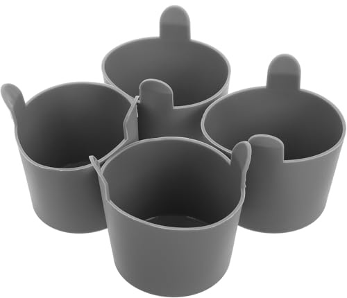 Toyvian Molde para Huevos Escalfados de Silicona 4 Piezas, Apto para Freidora de Aire, Flexible y Resistente al Calor, para Cocinar Muffins, Tortillas y Bocaditos en Cocina Doméstica