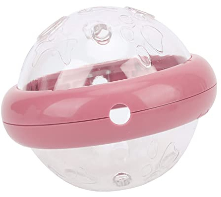 Qcwwy Bola de Golosina para Perros con Forma de Platillo Volador, Dispensador de Alimentos de Plástico, Juguete Rompecabezas con Diseño Interactivo para Perros y Gatos, 11,5x10cm para Juegos en