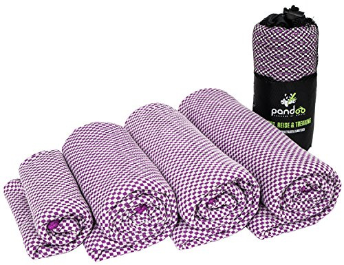 pandoo Bamboo Travel Towel – Ultralight, Extremely Absorbent, Antibacterial & Quick Drying | Better than Standard Microfibre | Sports, Travel, Trekking & Bath Towel