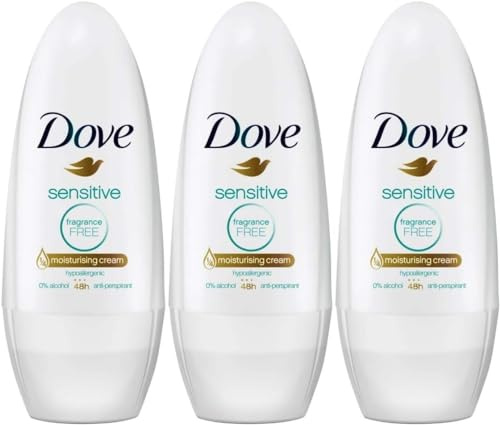 3 x Dove Deodorant Women “Sensitive” Roll-On – 50 ml
