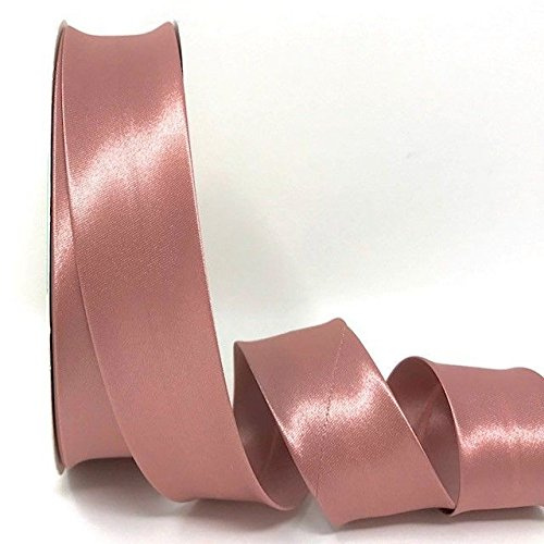 Dusky Pink byetsa Satin Falte 30 mm Schrägband auf einer 25 m Rolle