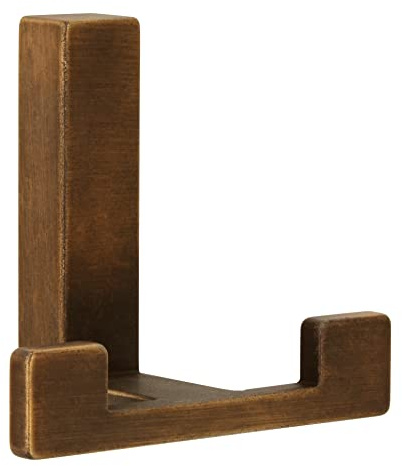 Mantelhaken Doradus Garderobenhaken 70x61 mm Haken ZN Messing schwarz gebürstet