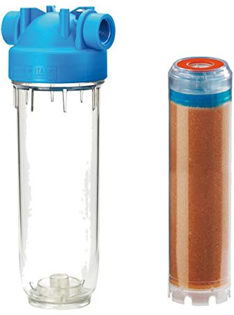 Purway Ablandador de agua de 10 pulgadas QA CF 1/4 pulgadas, carcasa de filtro, filtro de agua potable, resina catiónica antical