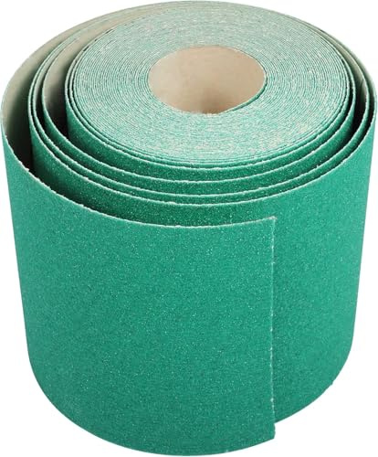 Garden Mile 80 Grit Sandpaper Roll 10m x 115mm – Aluminium Oxide Abrasive Sanding Paper for Wood, Metal, Plastic & Paint – Medium Coarse Green Sanding Roll for Hand & Machine Use