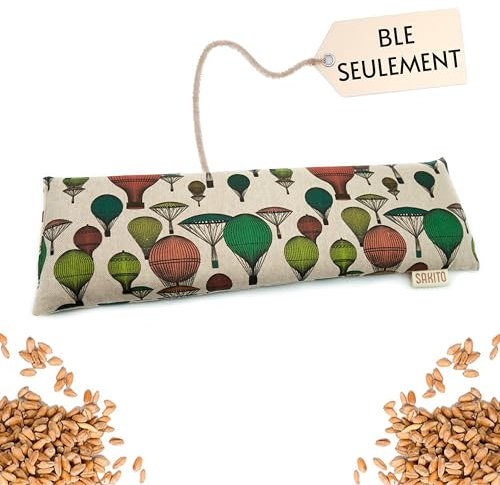 Saco Termico Microondas (42x12 cm) - Alivio Natural para Dolor Cervical, Lumbar y Menstrual, Uso en Calor o Frio - Gran Retencion de Calor - Muy duradero con Tela de Primera Calidad (Solo trigo)