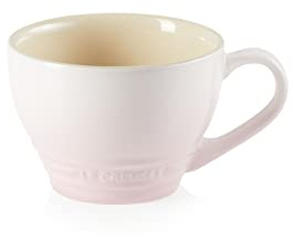 Le Creuset Große Cappuccino Tasse aus Steinzeug, 400 ml, Shell Pink, 70304407770002