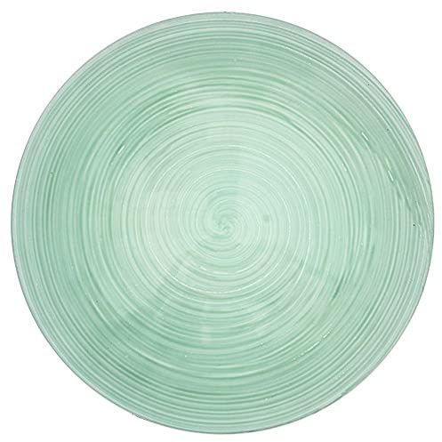 orion group Assiette de service ronde décorative vert menthe 33 cm