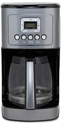 Cuisinart Macchina da caffè, caraffa in vetro da 14 tazze, completamente automatica per il controllo della forza di infusione e impostazione da 1-4 tazze, in acciaio inossidabile, DCC-3200GMP1, canna