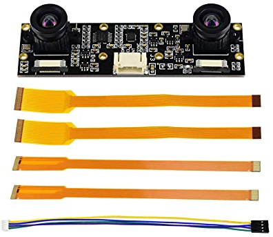 Waveshare Binocular Camera Module, Dual IMX219 8 Megapixels, for AI Vision Applications, Like Depth and Stereo Vision, Supports Jetson Nano Developer Kit B01 Compatible with Raspberry Pi 5 /Pi4/CM4